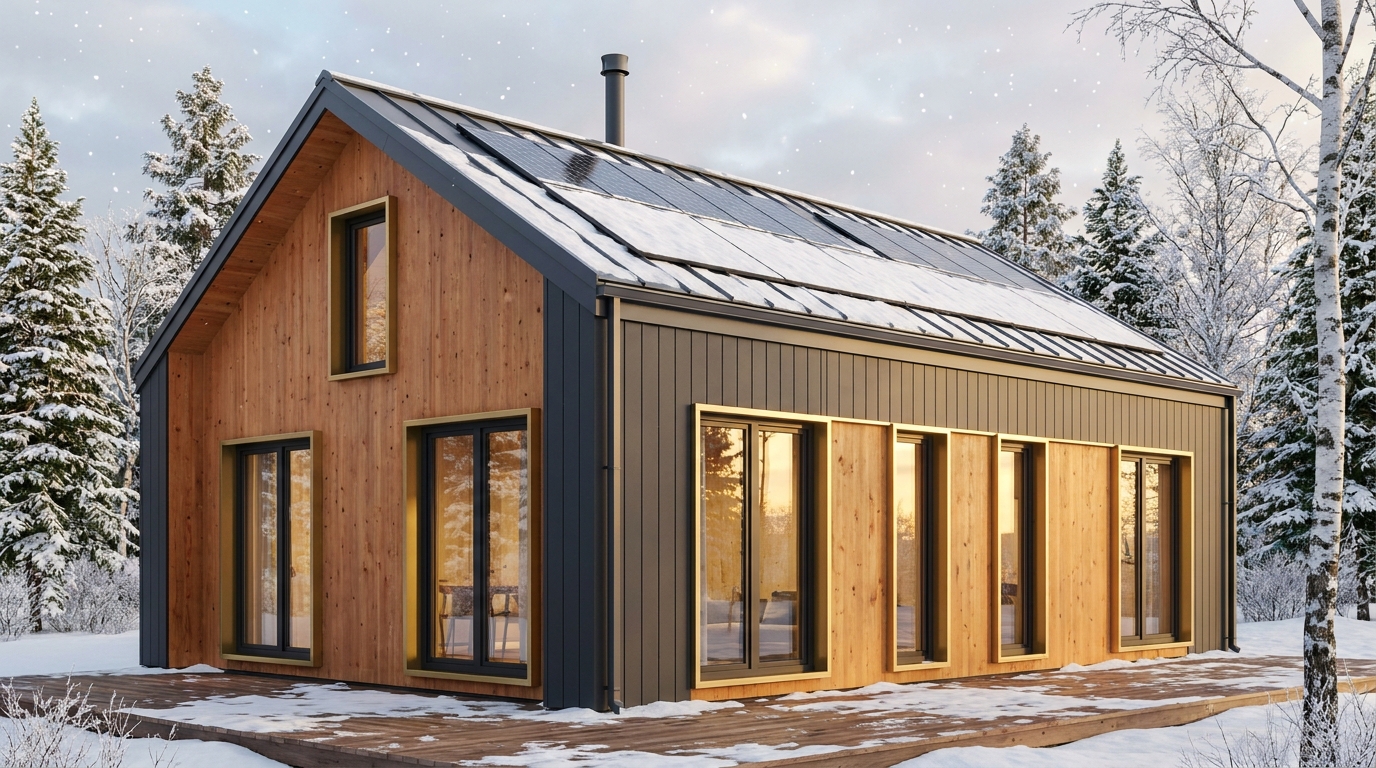 風の館 外観 — AI render based on BIM specs