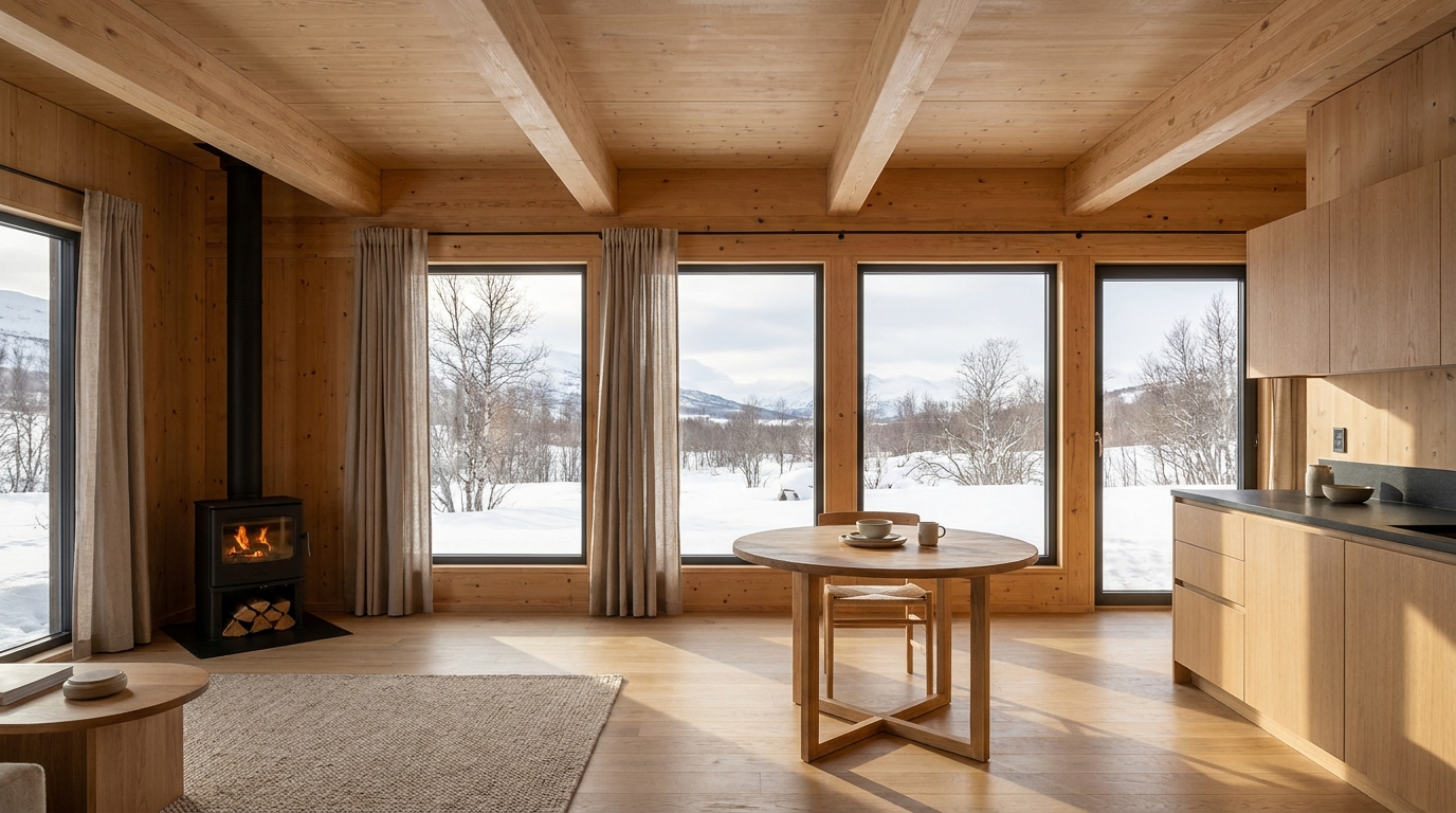 森の小屋 内観