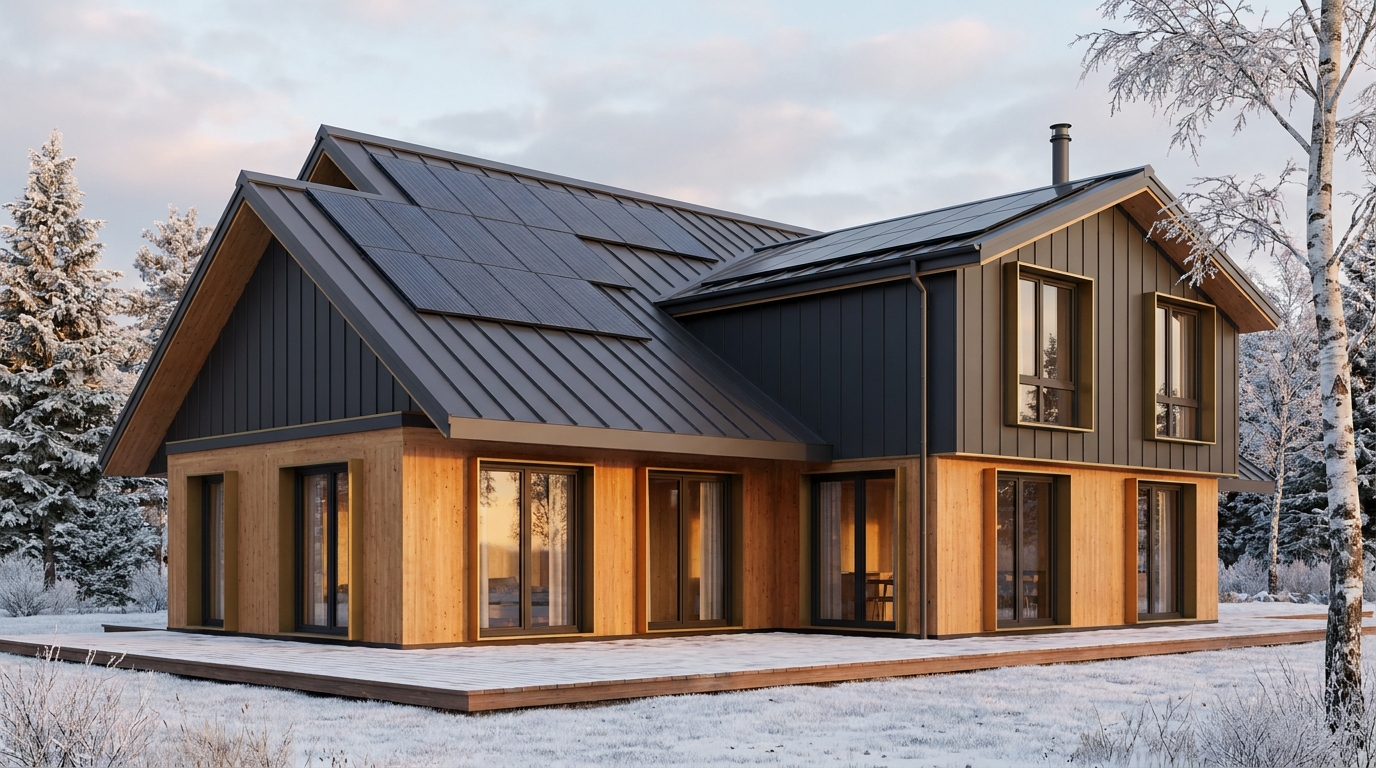 森の里 外観 — AI render based on BIM specs