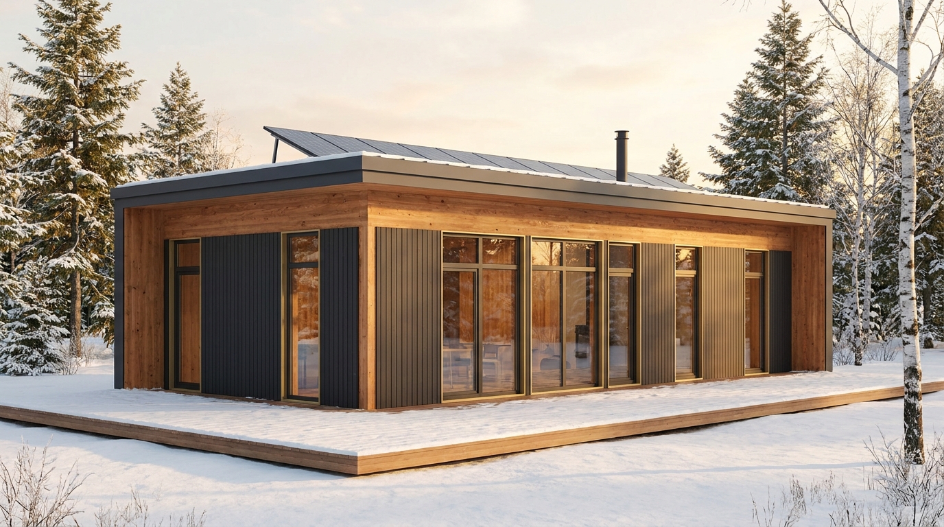 月の巣 外観 — AI render based on BIM specs