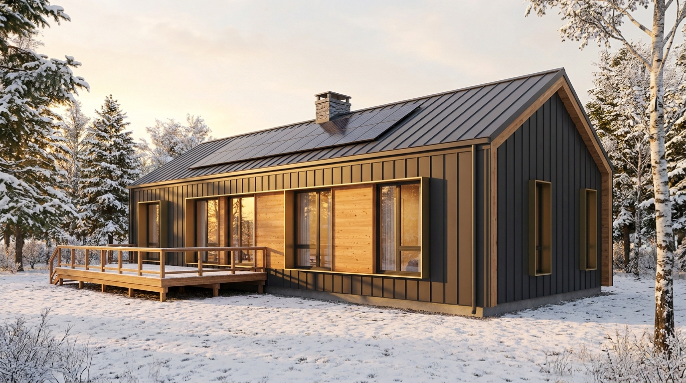 風の蔵 外観 — AI render based on BIM specs