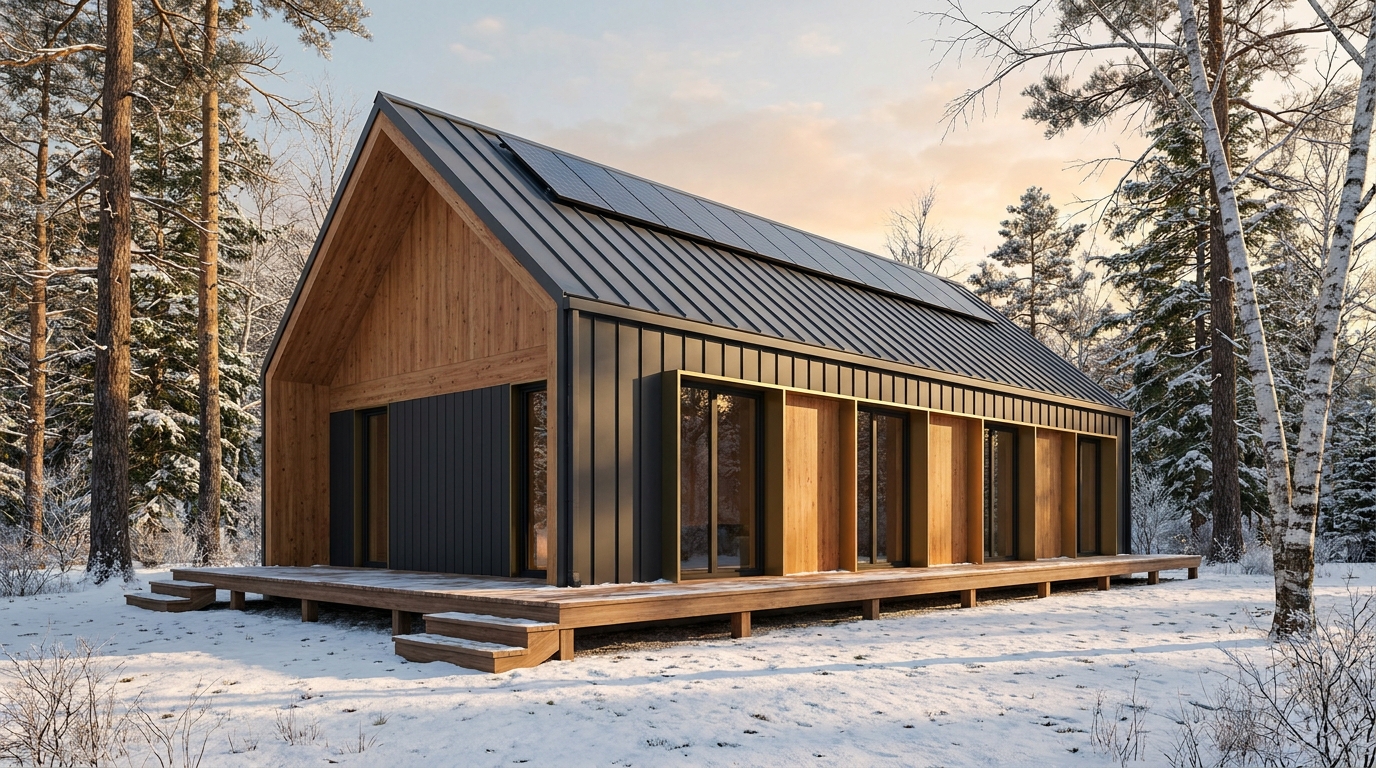 東の館 外観 — AI render based on BIM specs
