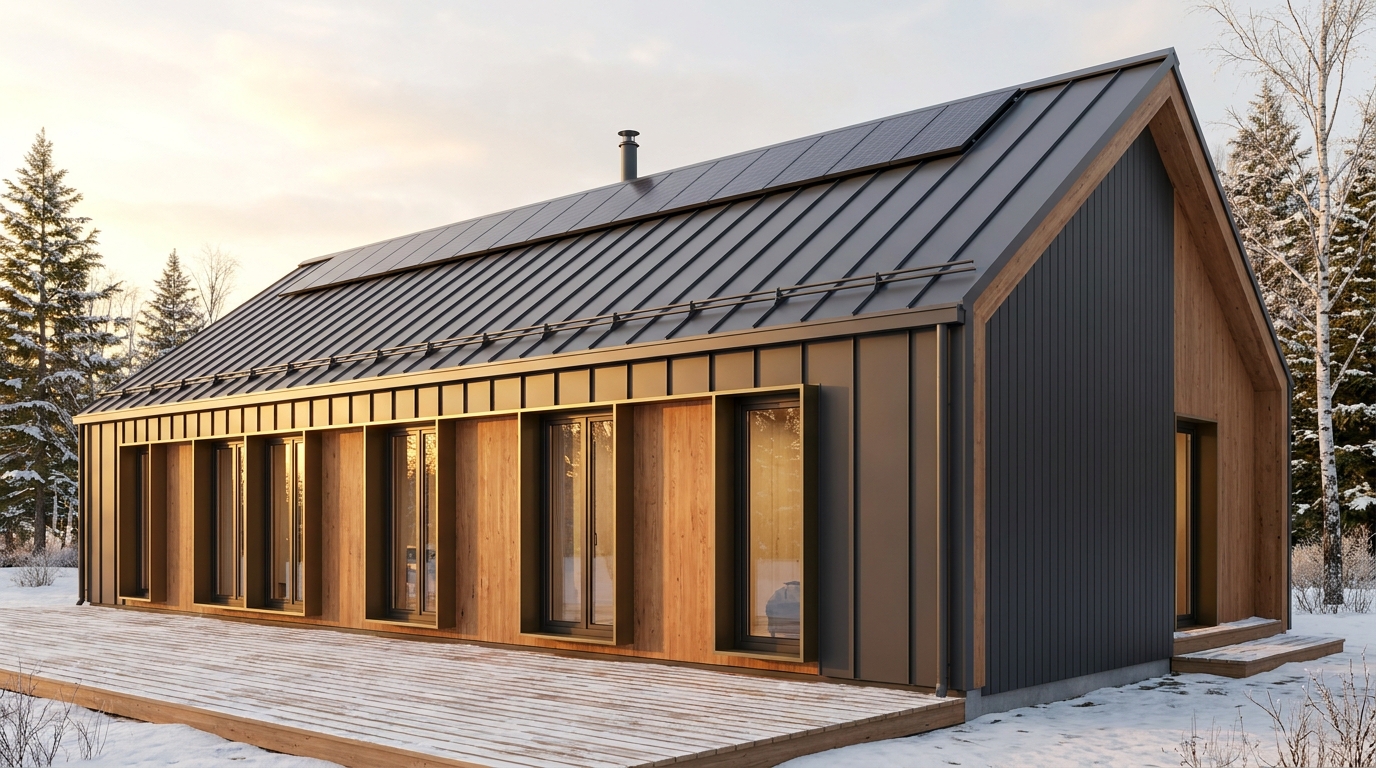霧の里 外観 — AI render based on BIM specs