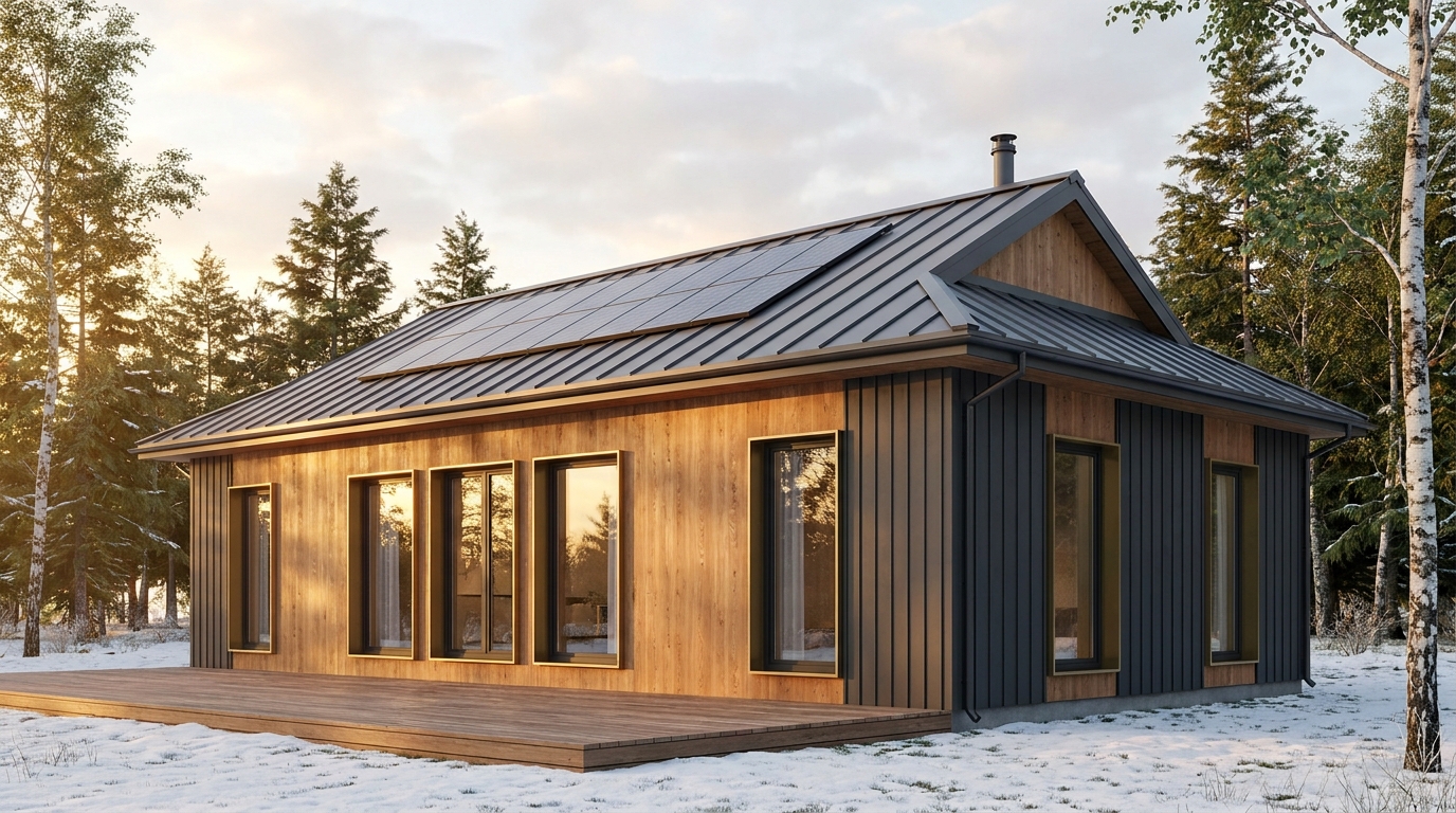 月の里 外観 — AI render based on BIM specs