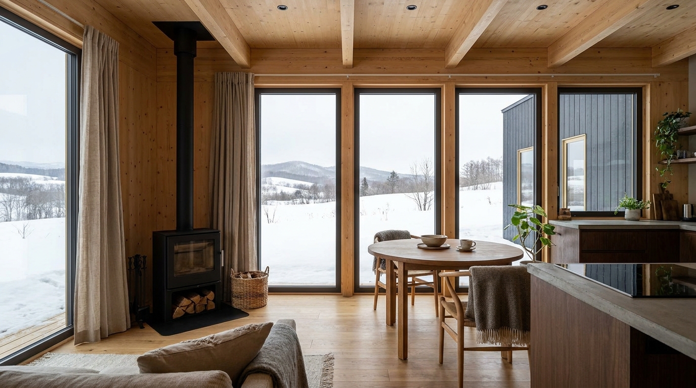 霧の小屋 内観