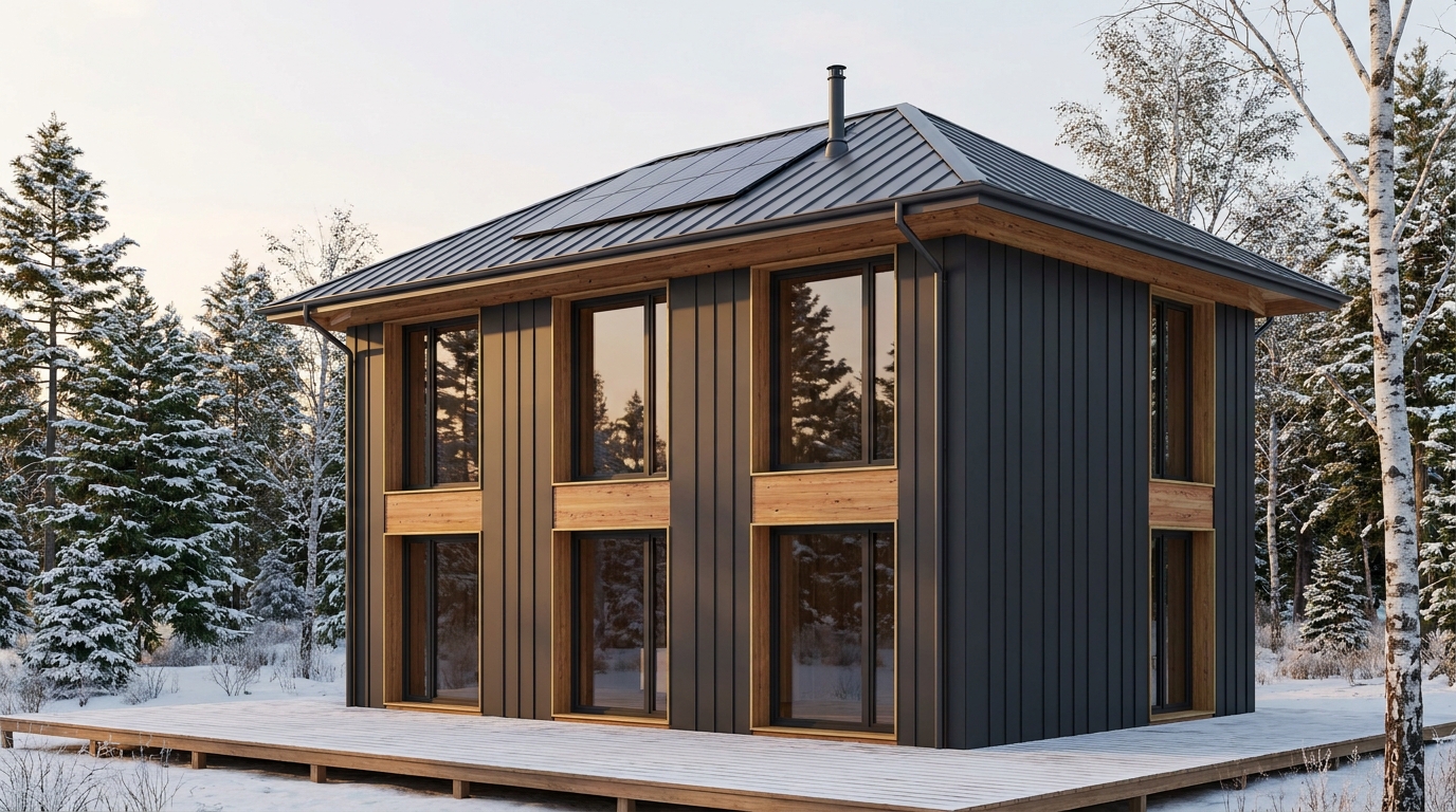 東の館 外観 — AI render based on BIM specs