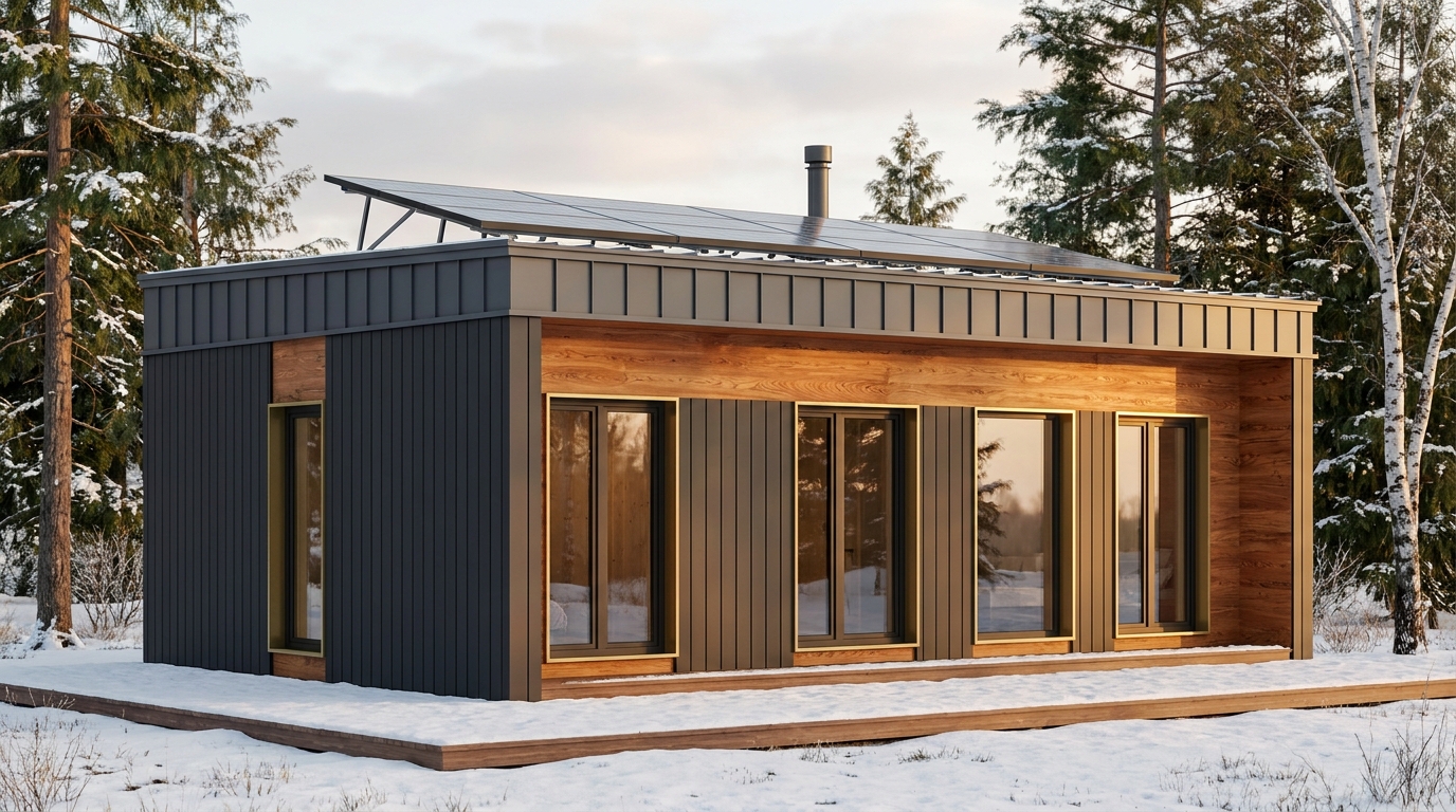 霧の砦 外観 — AI render based on BIM specs