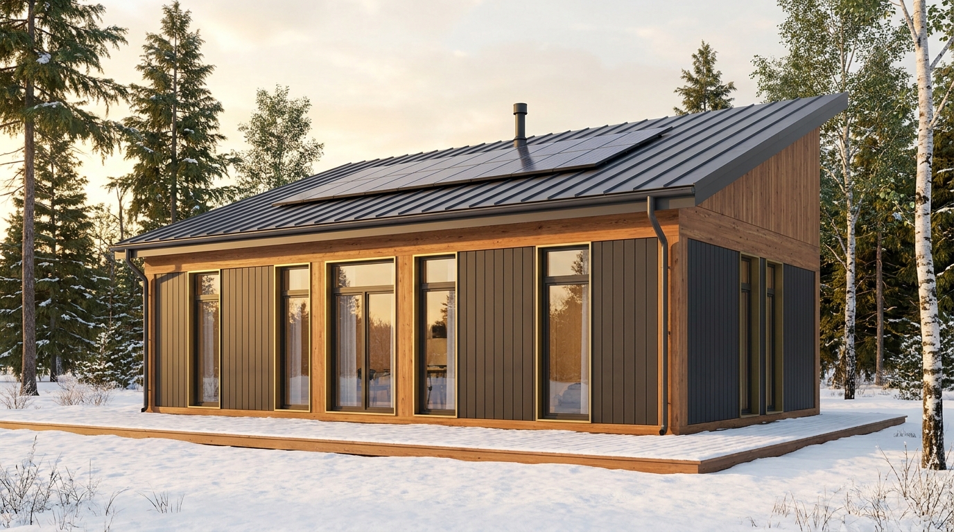 霧の砦 外観 — AI render based on BIM specs