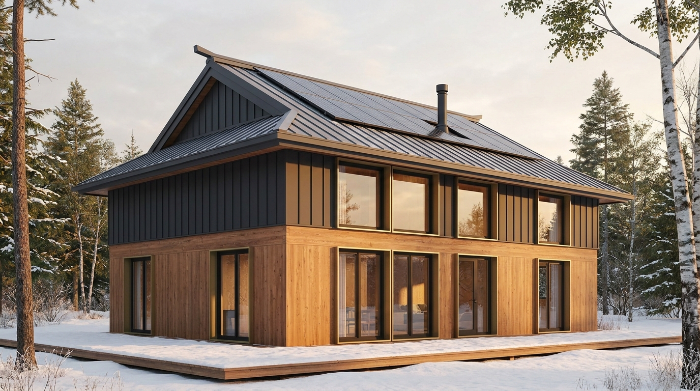星の庵 外観 — AI render based on BIM specs