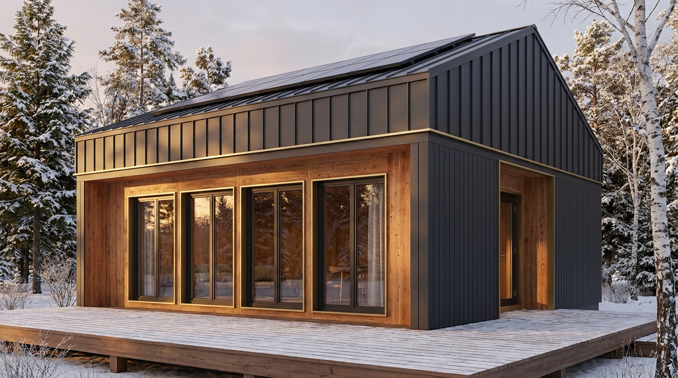 霧の砦 外観 — AI render based on BIM specs