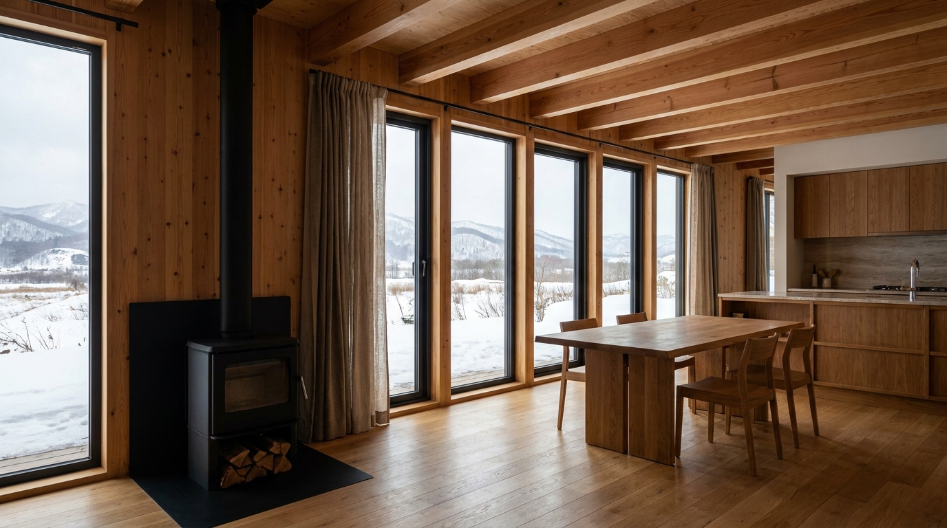 森の小屋 内観