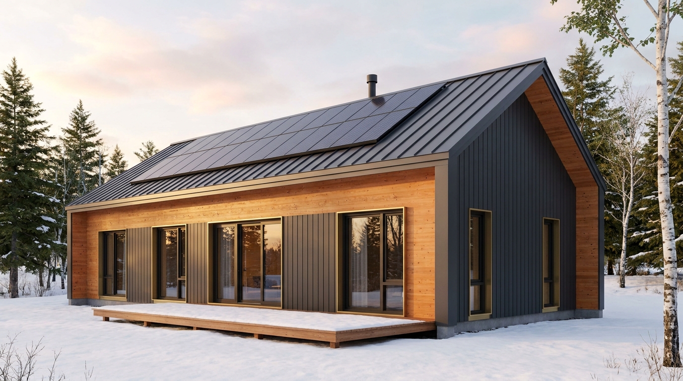 霜の塔 外観 — AI render based on BIM specs