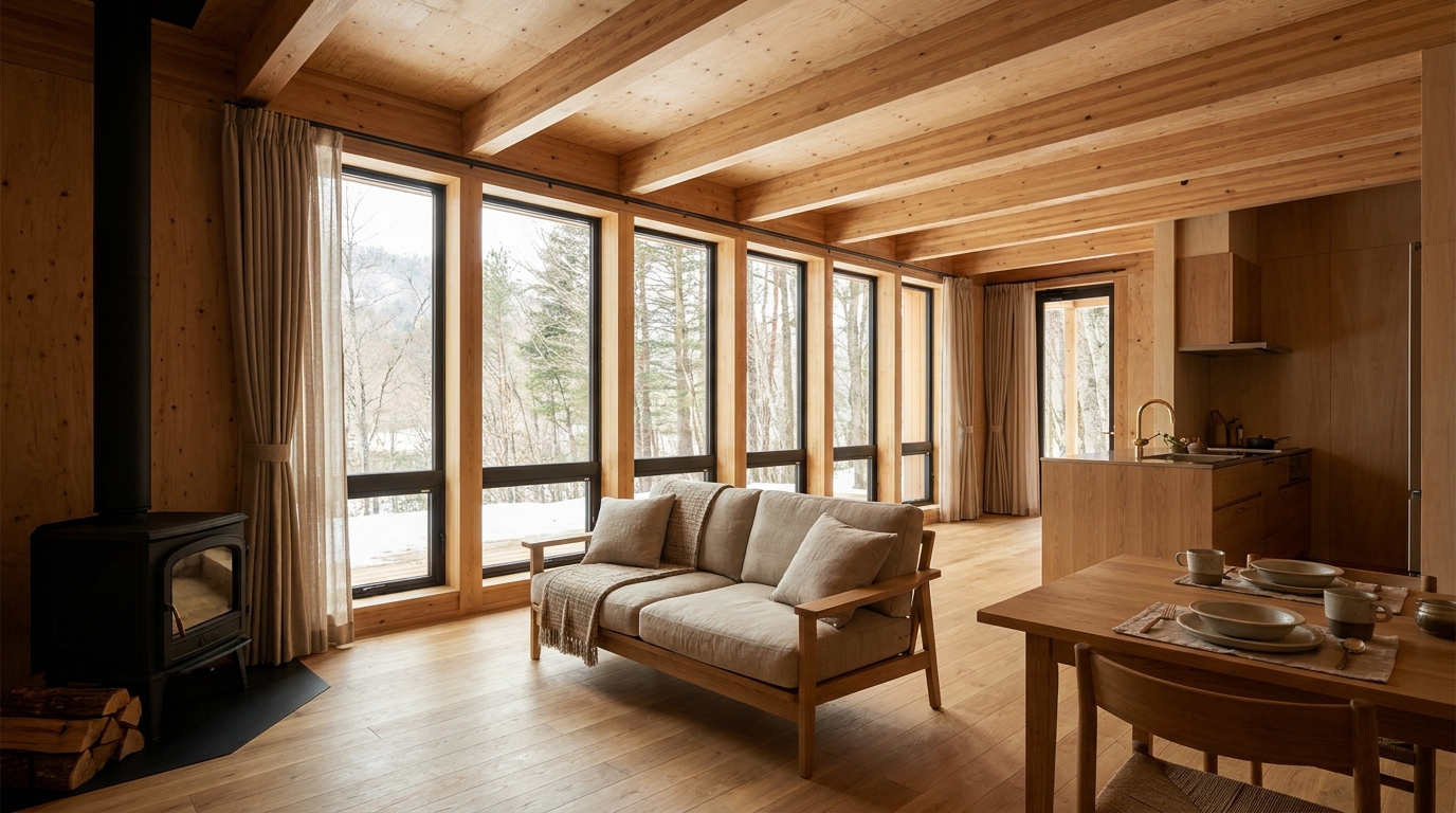 霧の小屋 内観