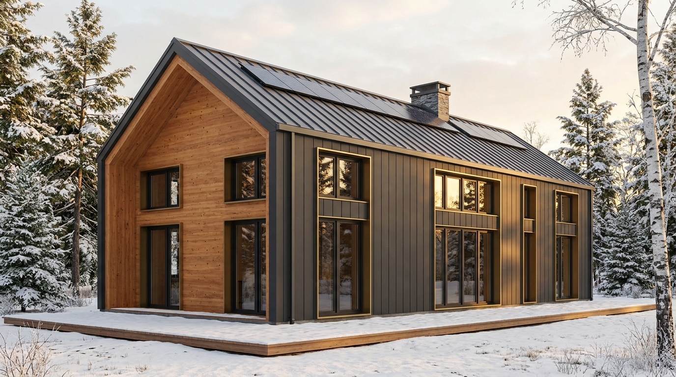 南の砦 外観 — AI render based on BIM specs