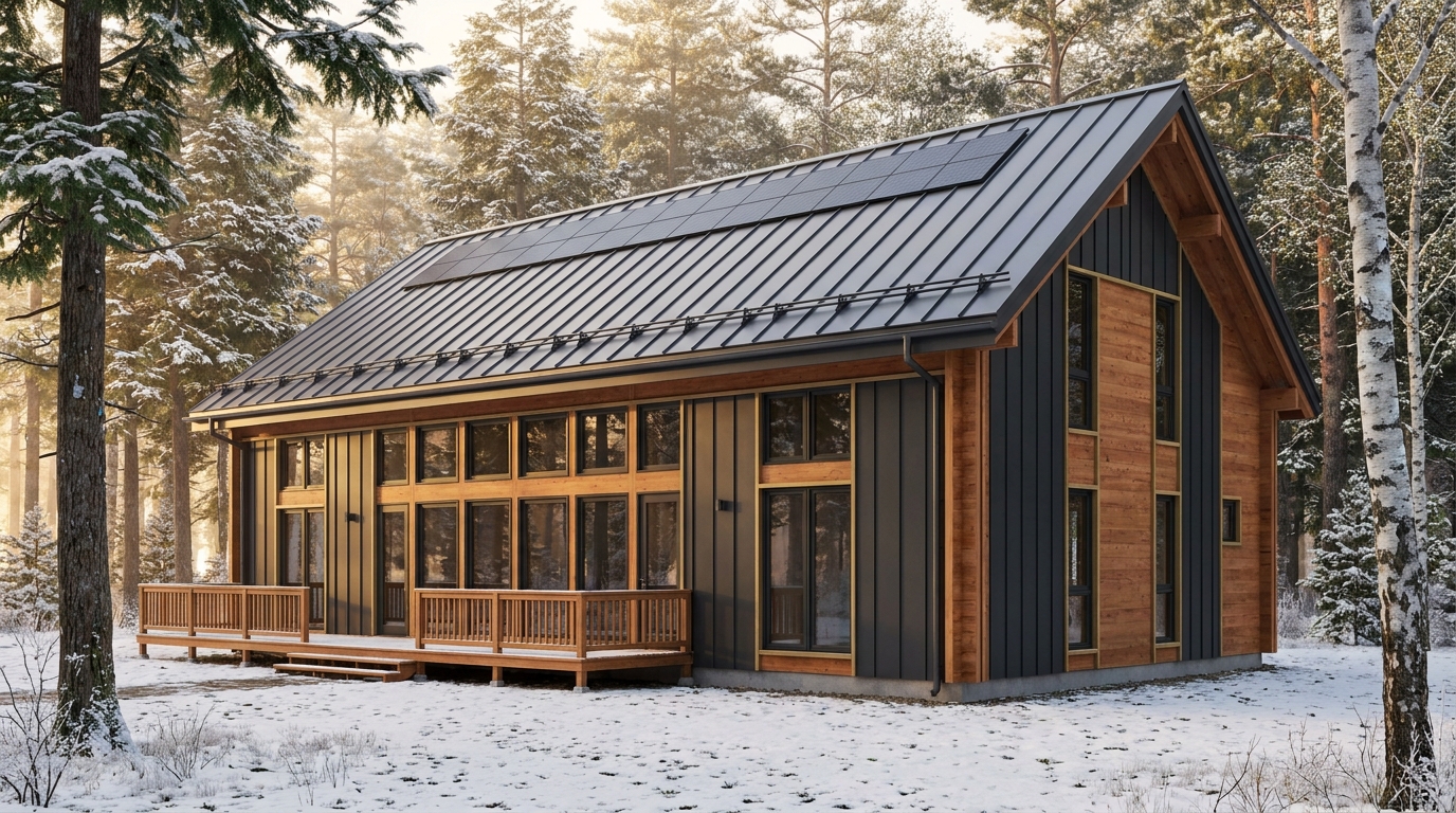 陽の館 外観 — AI render based on BIM specs