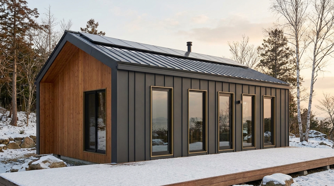 森の杜 外観 — AI render based on BIM specs