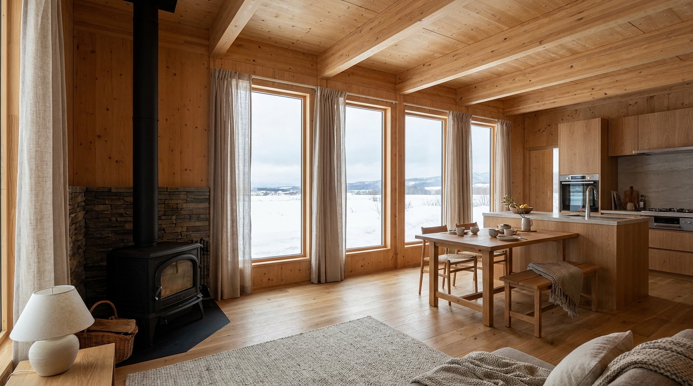 霧の小屋 内観
