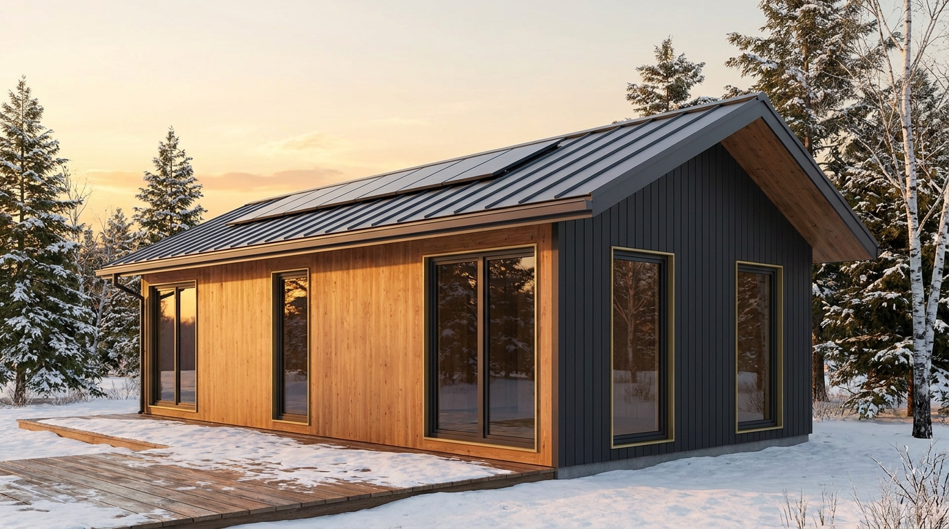 雪の塔 外観 — AI render based on BIM specs