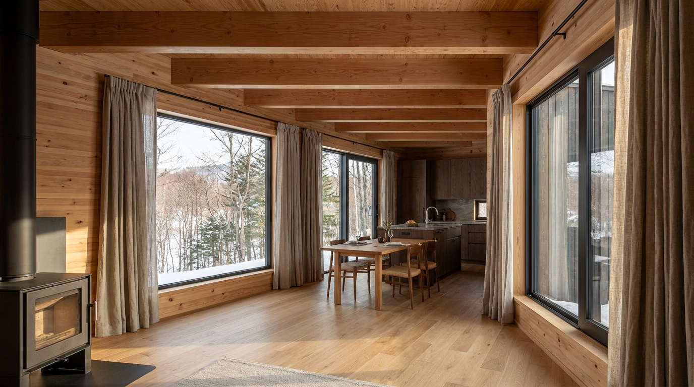 森の小屋 内観