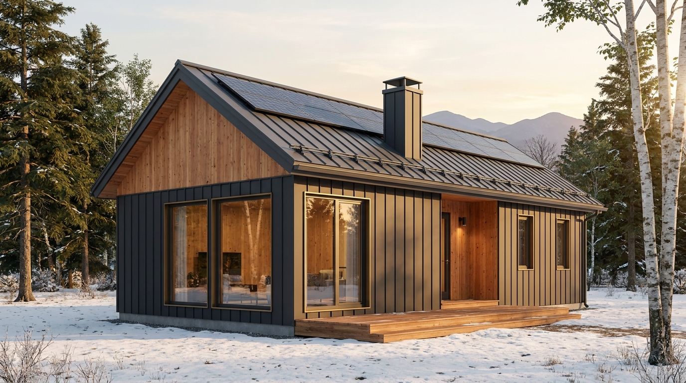 北の杜 外観 — AI render based on BIM specs
