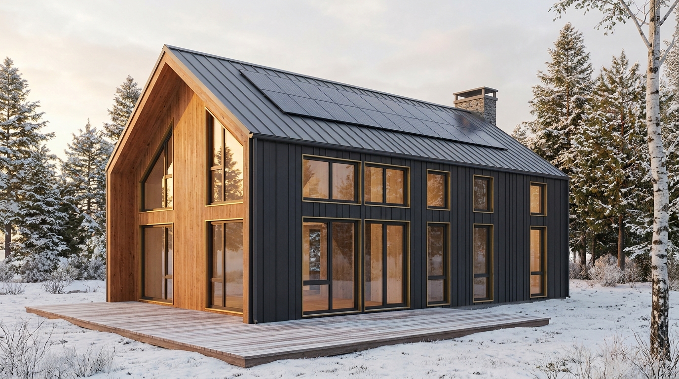 南の里 外観 — AI render based on BIM specs