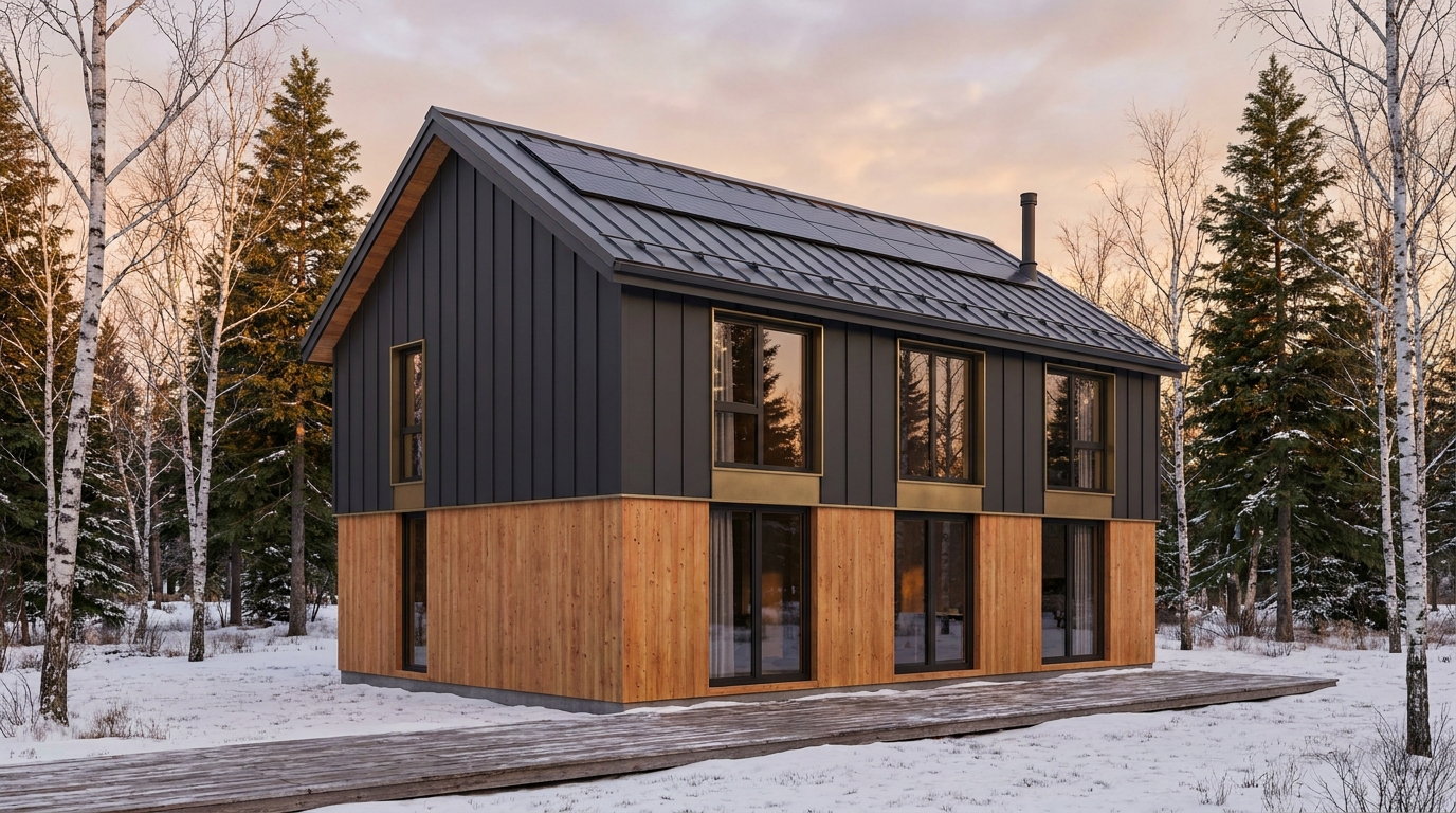 西の杜 外観 — AI render based on BIM specs