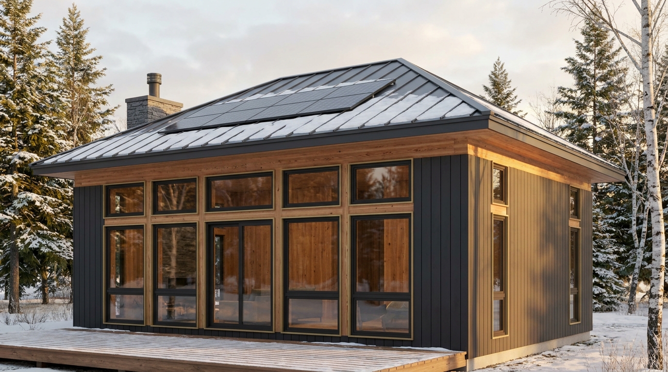 森の里 外観 — AI render based on BIM specs