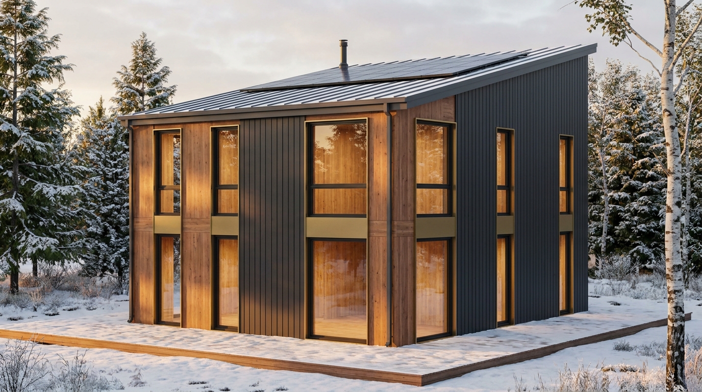 月の里 外観 — AI render based on BIM specs