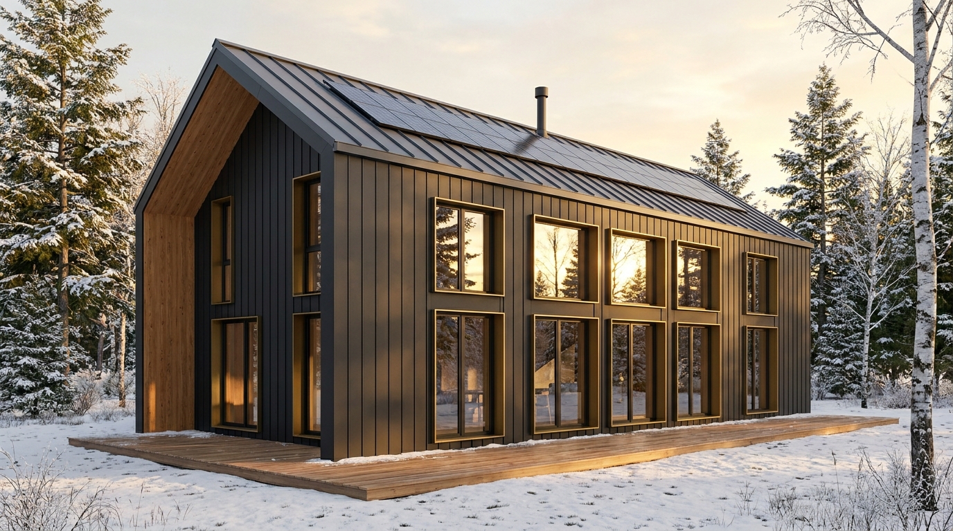 風の砦 外観 — AI render based on BIM specs