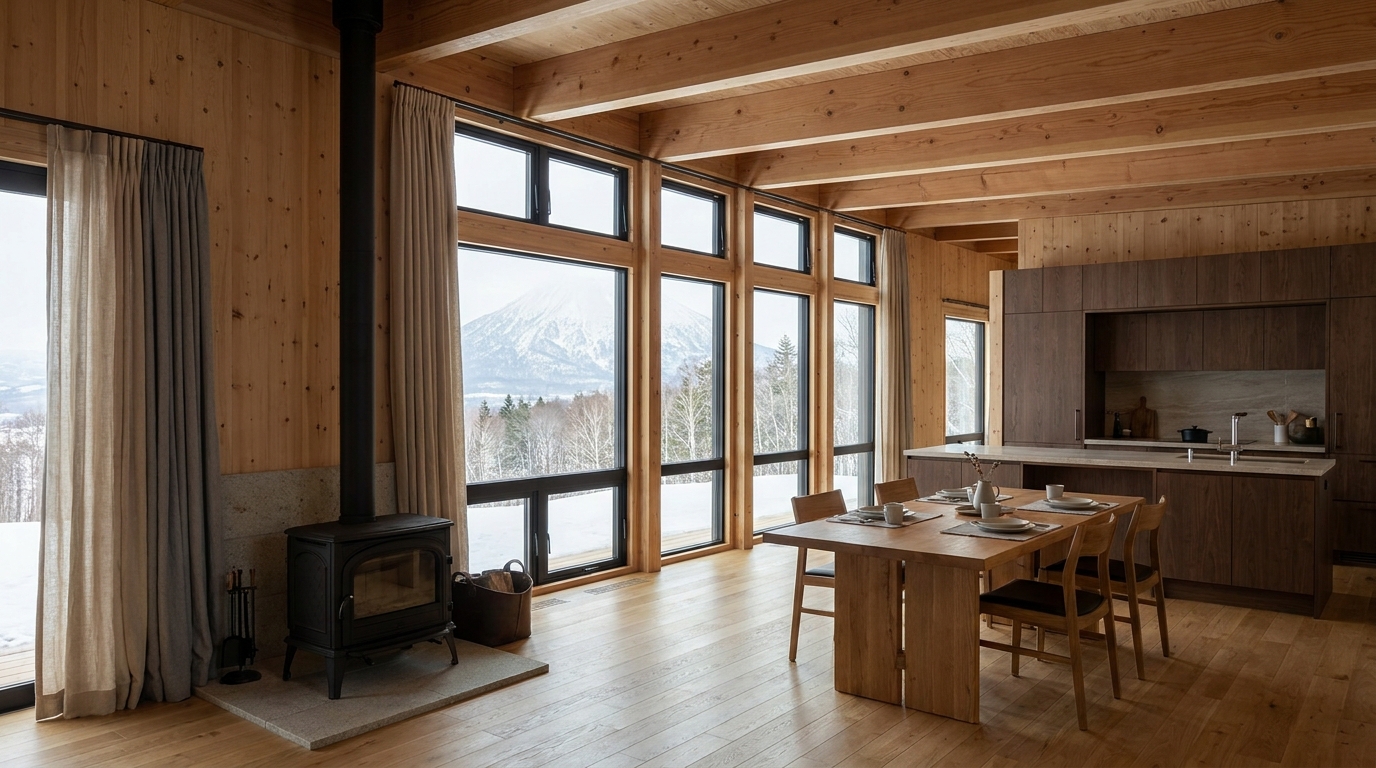 雪の小屋 内観