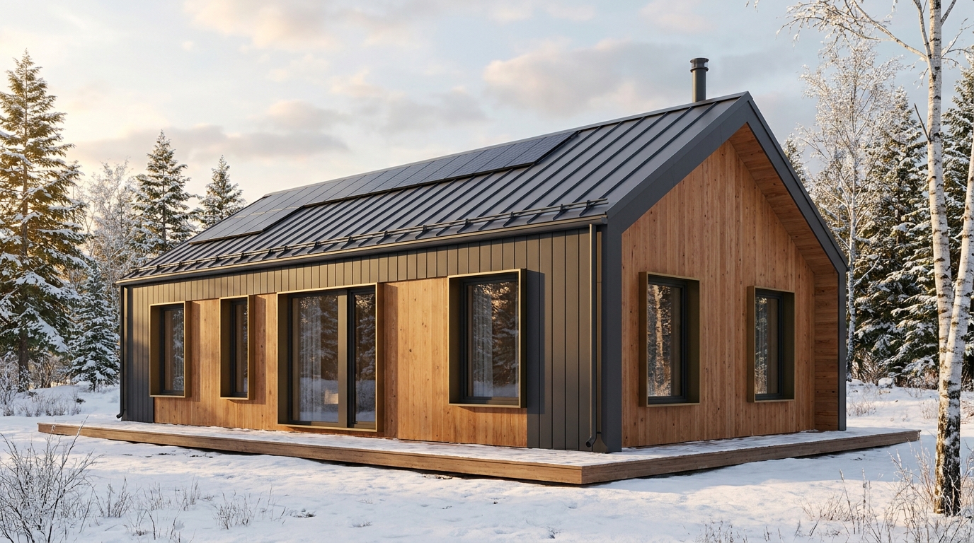 風の里 外観 — AI render based on BIM specs