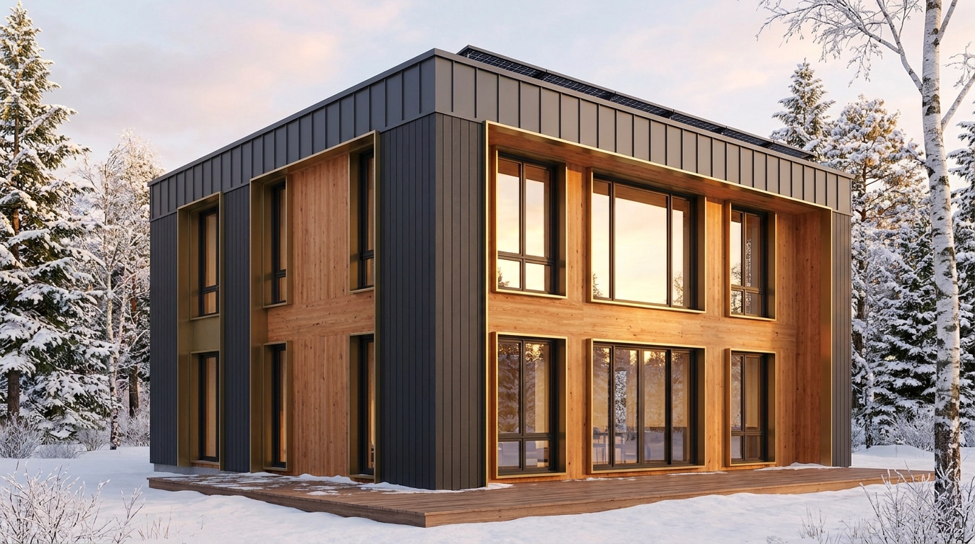 北の館 外観 — AI render based on BIM specs