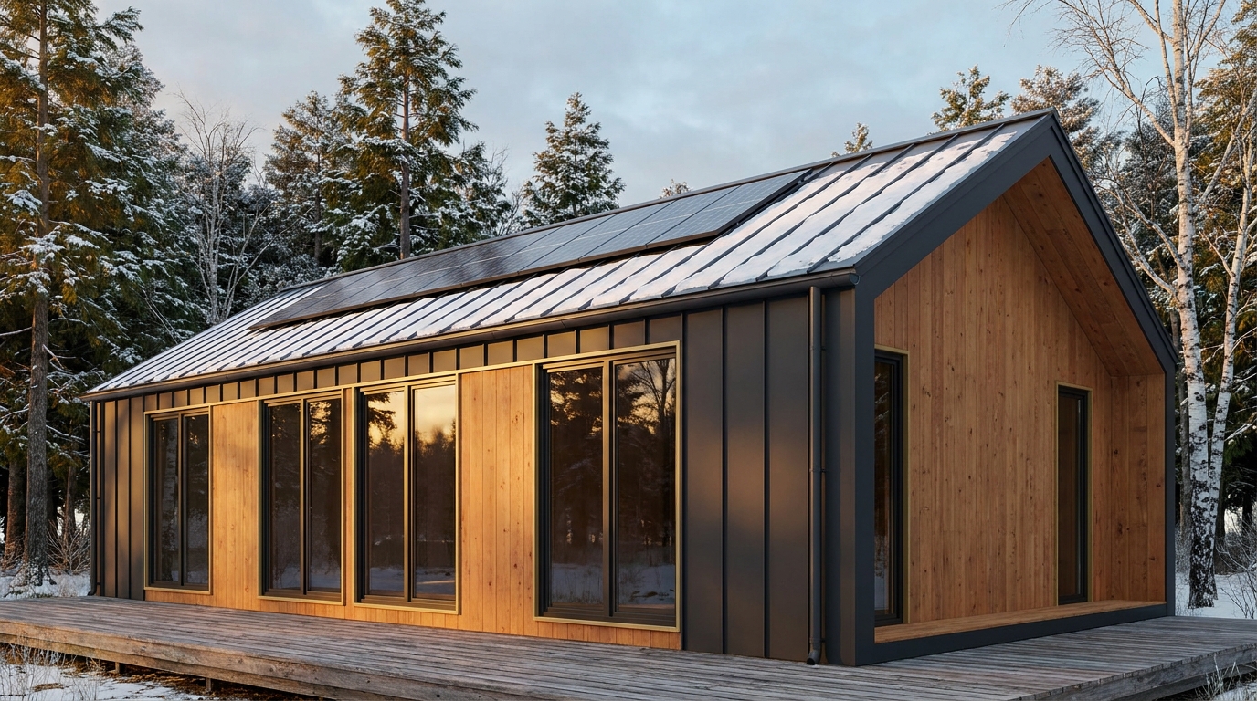 月の庵 外観 — AI render based on BIM specs