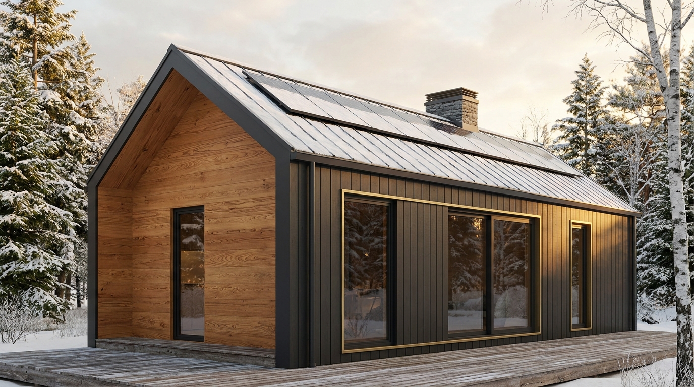 湖の塔 外観 — AI render based on BIM specs