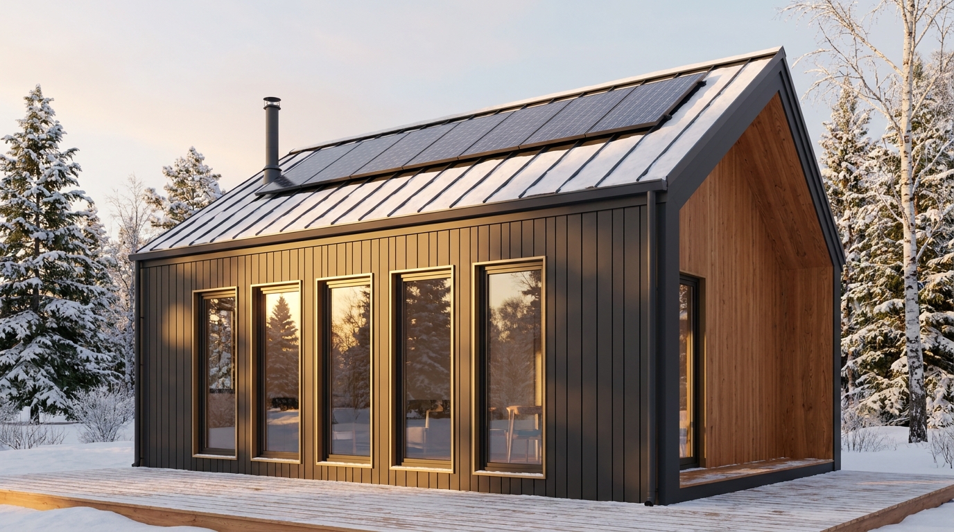 北の里 外観 — AI render based on BIM specs