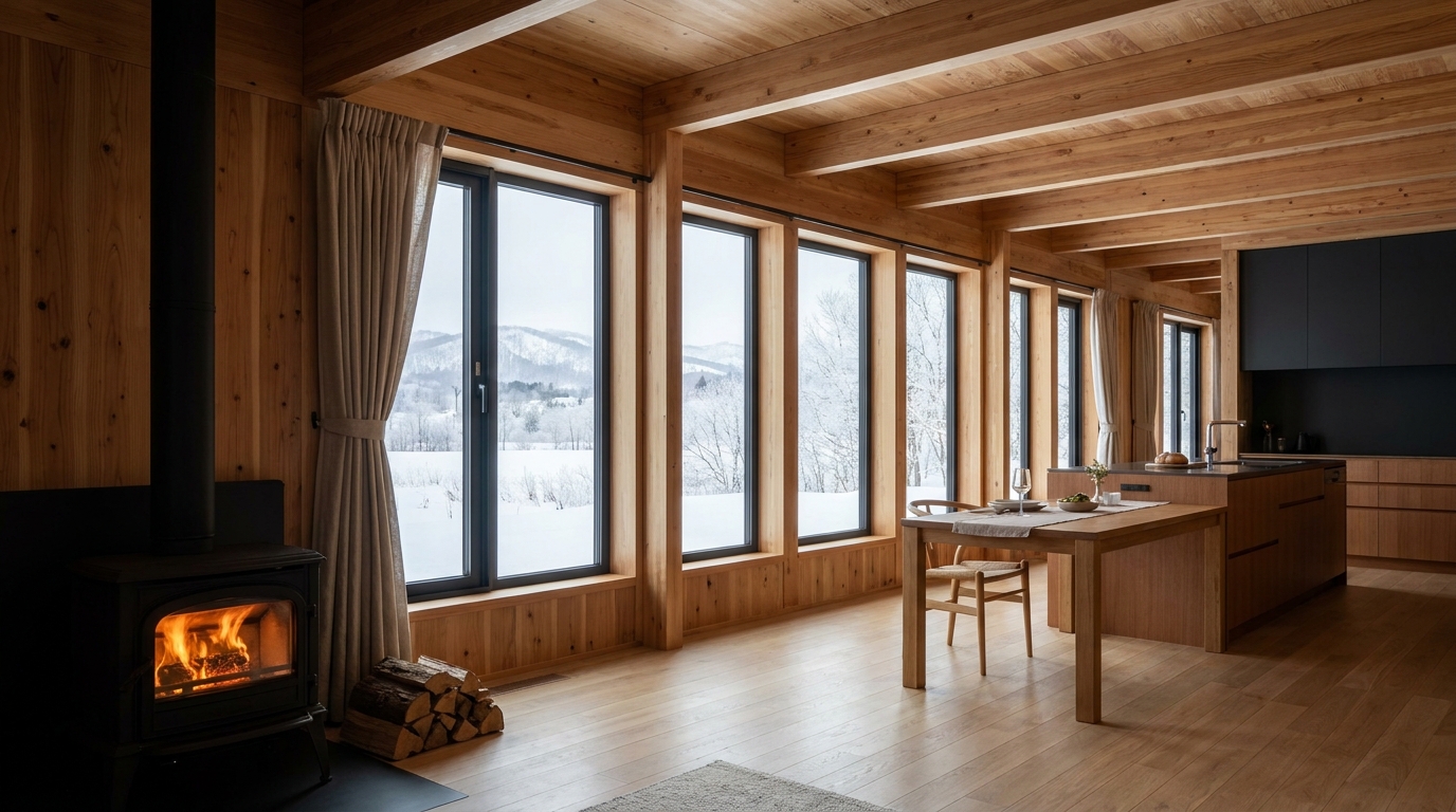 森の小屋 内観