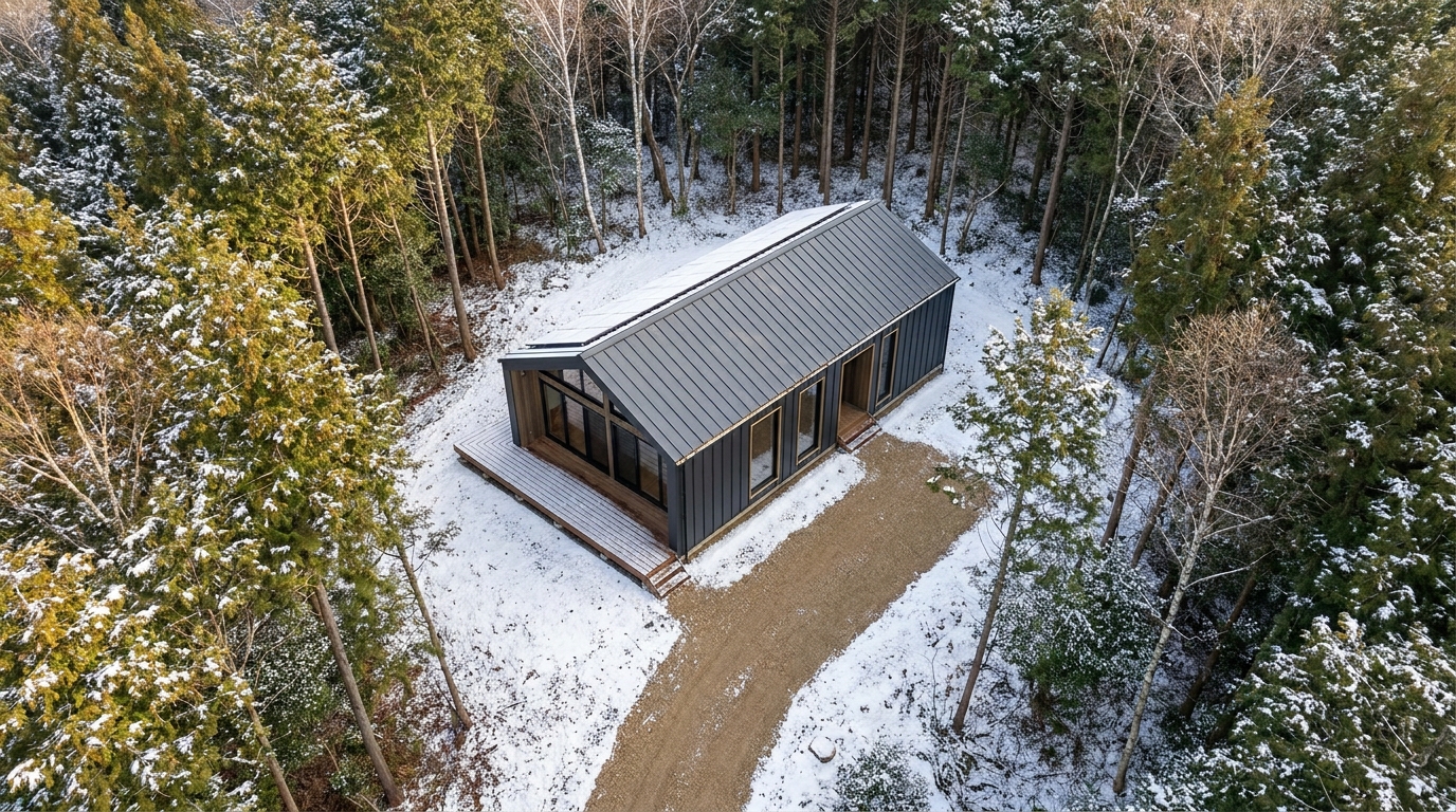 湖の小屋 配置