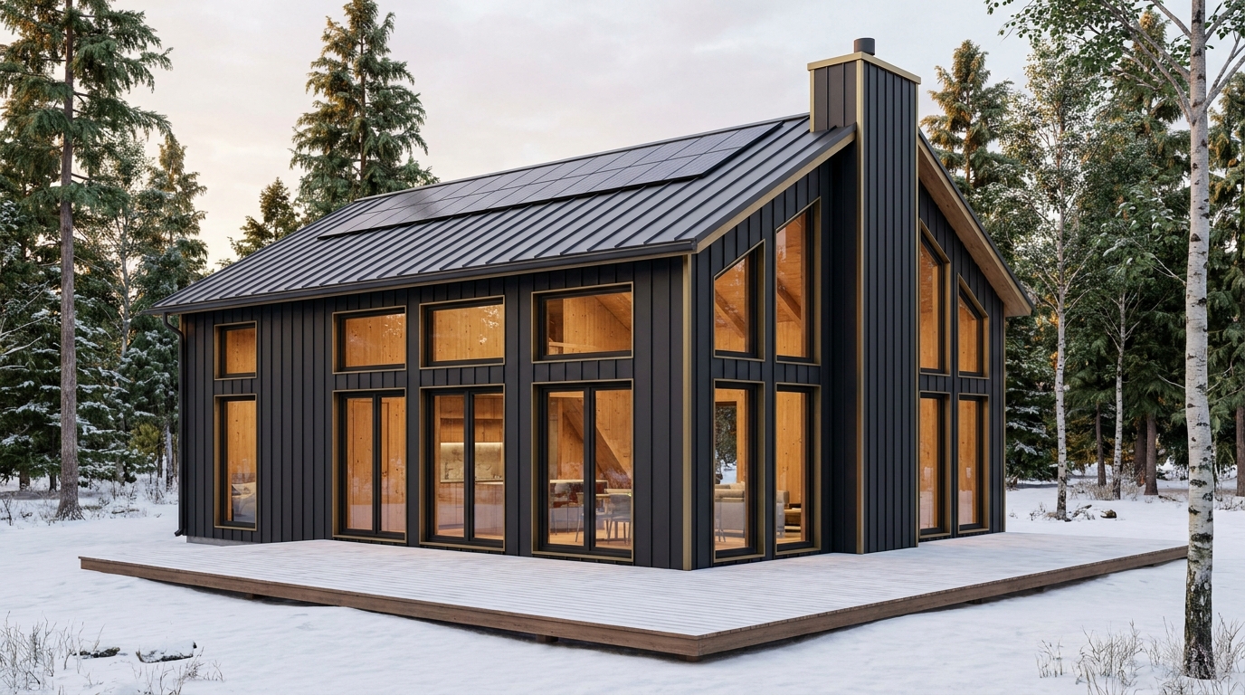 西の館 外観 — AI render based on BIM specs