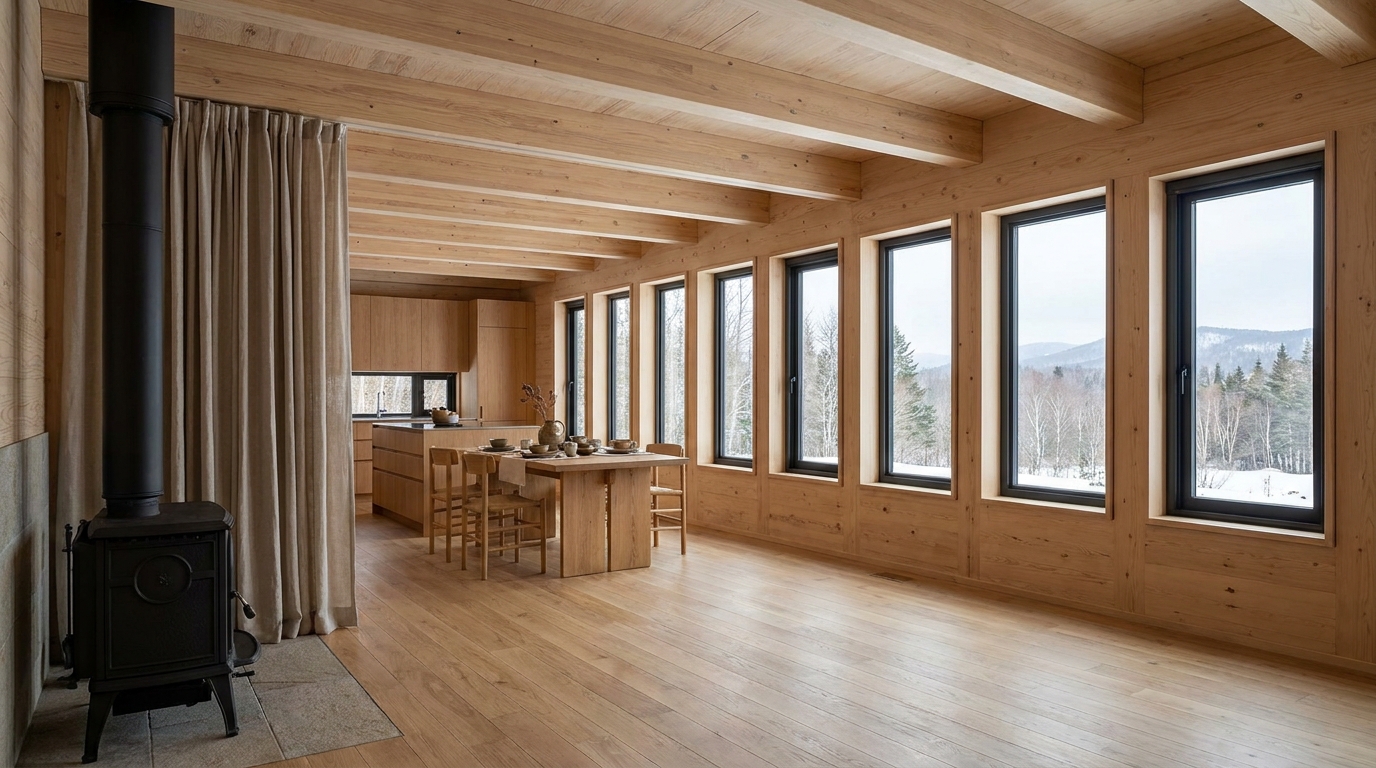 霧の小屋 内観