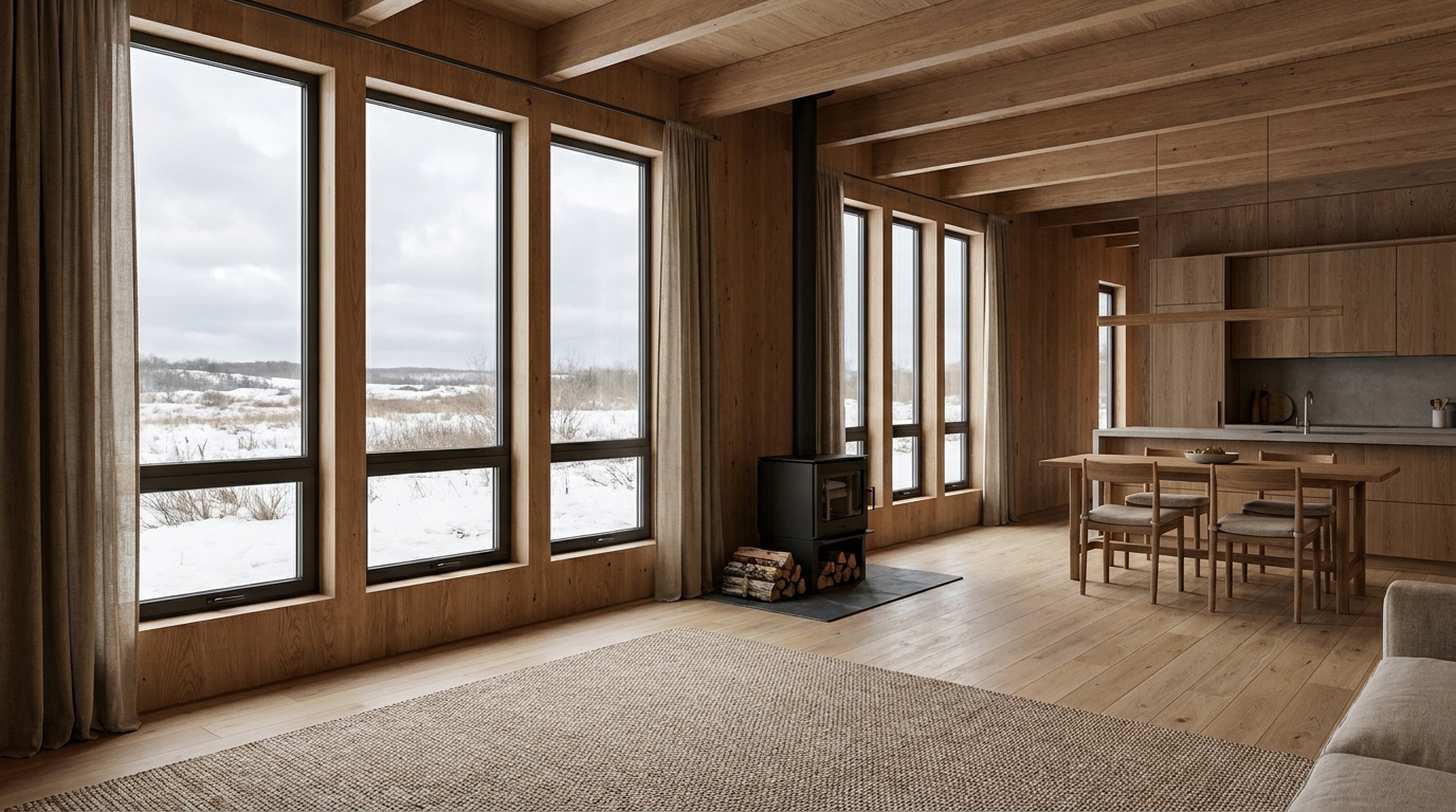 雪の小屋 内観