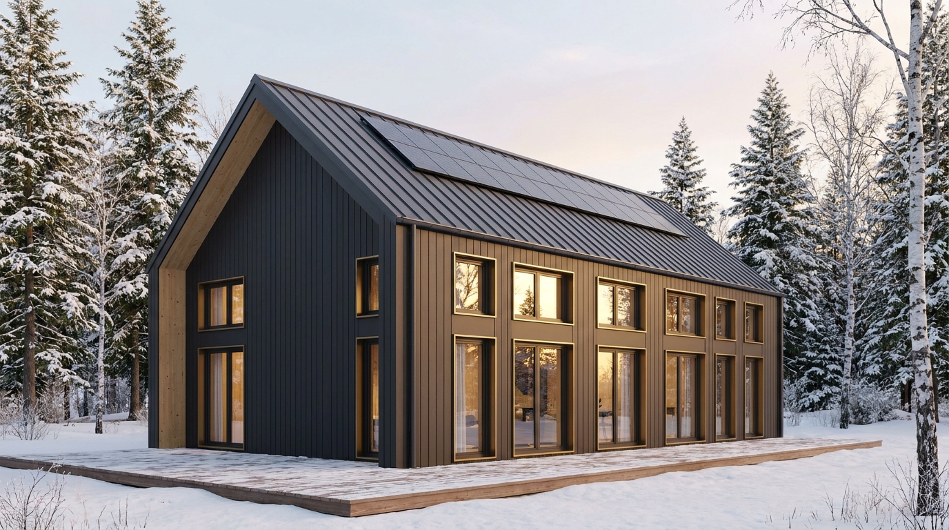南の蔵 外観 — AI render based on BIM specs