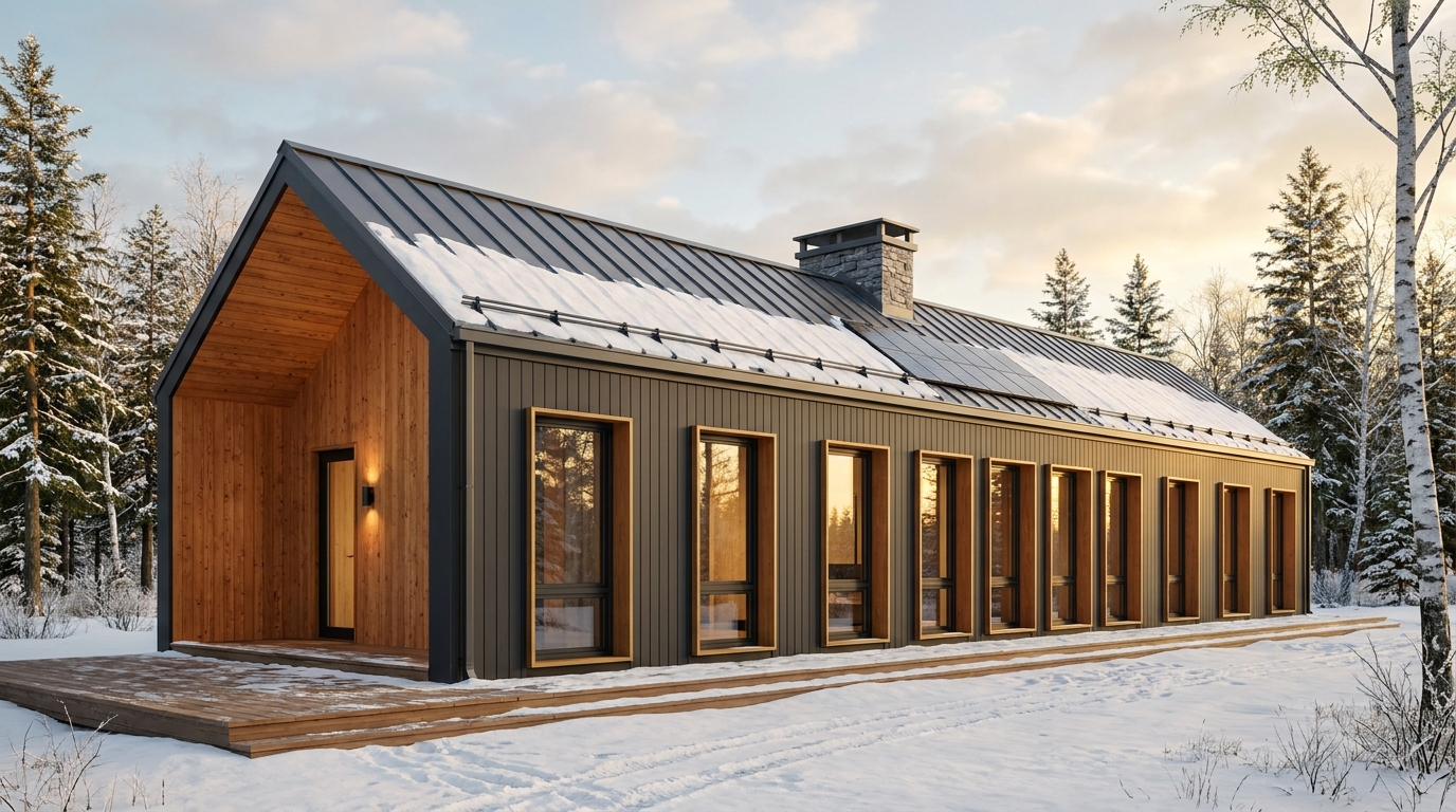 陽の館 外観 — AI render based on BIM specs