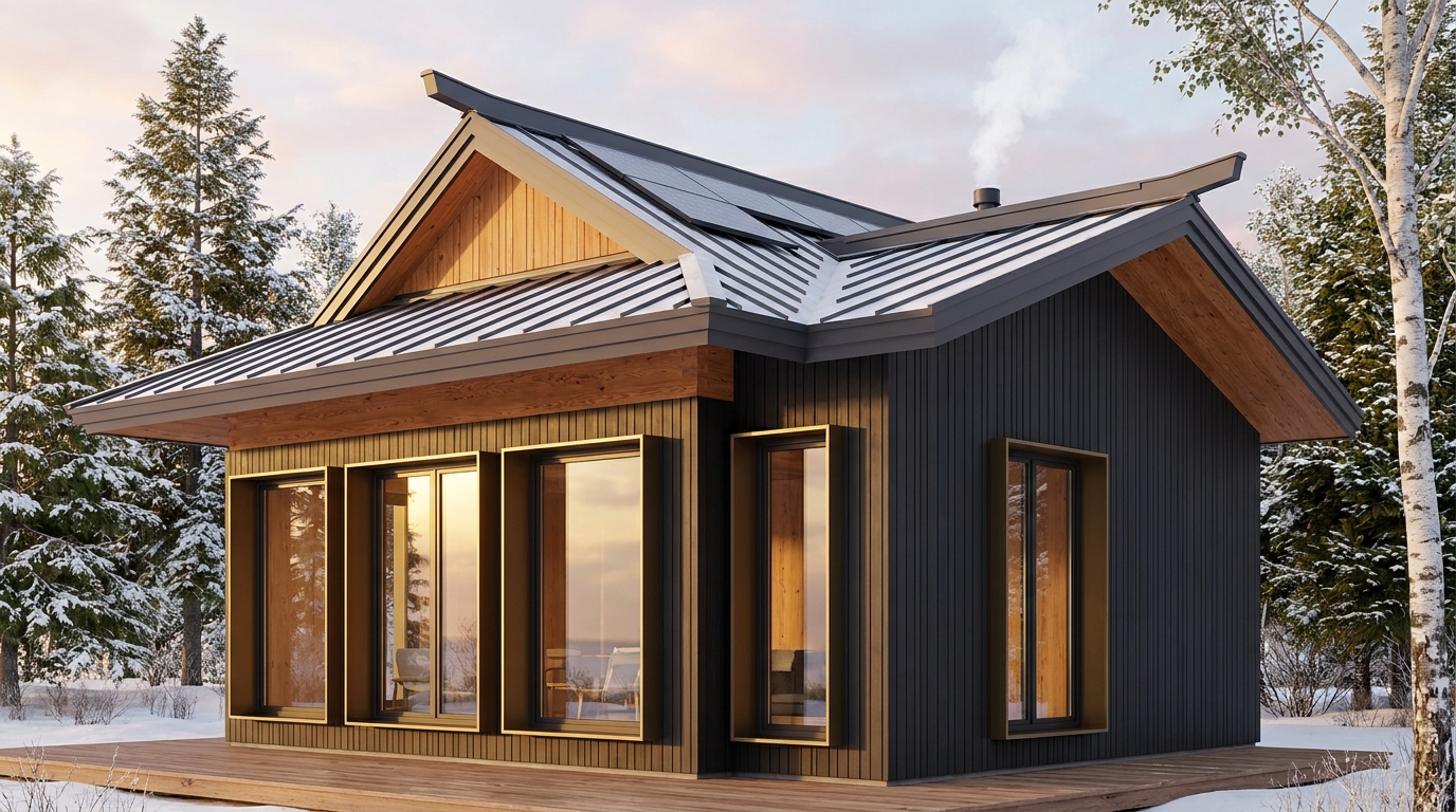 南の家 外観 — AI render based on BIM specs