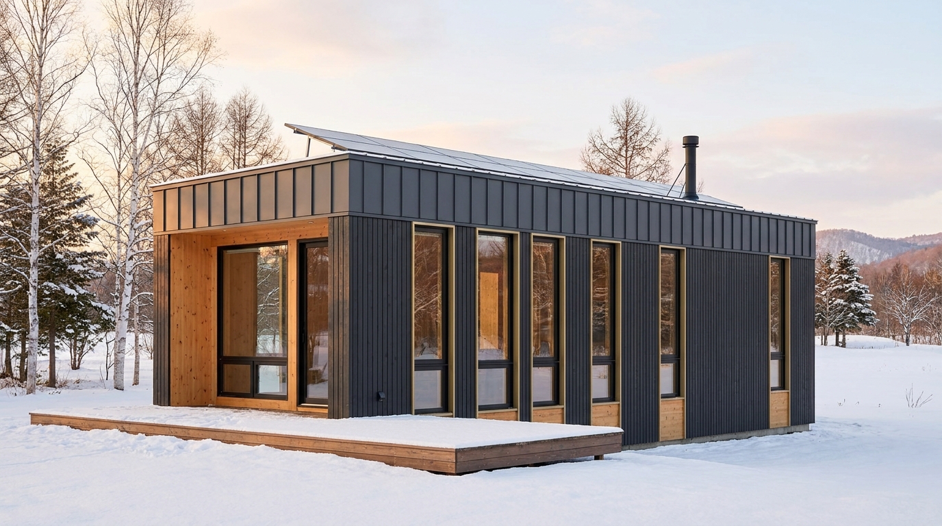 森の砦 外観 — AI render based on BIM specs