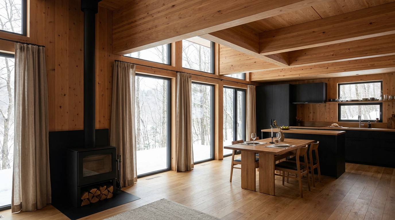 森の小屋 内観