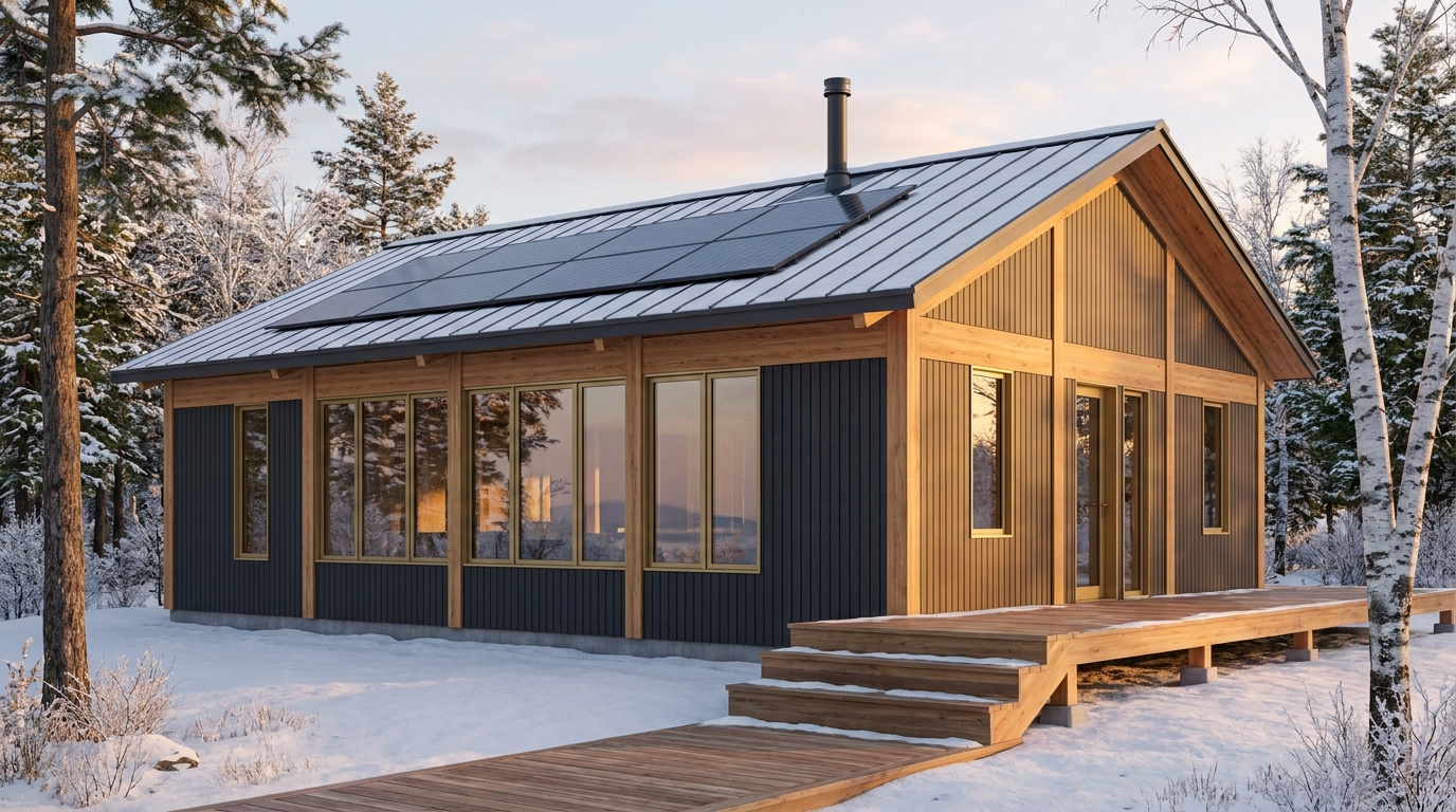 湖の塔 外観 — AI render based on BIM specs