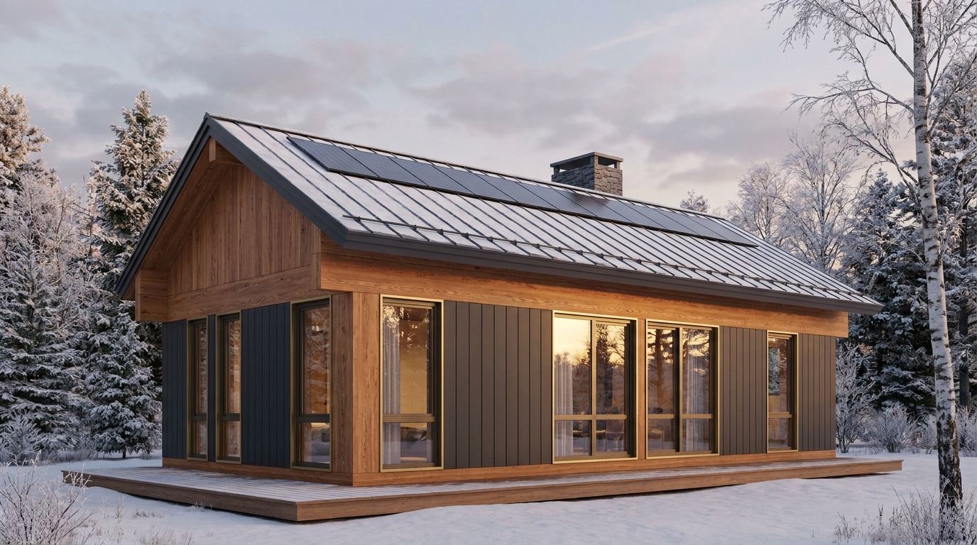 月の家 外観 — AI render based on BIM specs