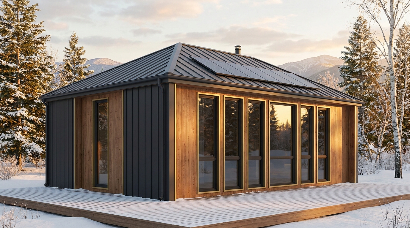 南の蔵 外観 — AI render based on BIM specs