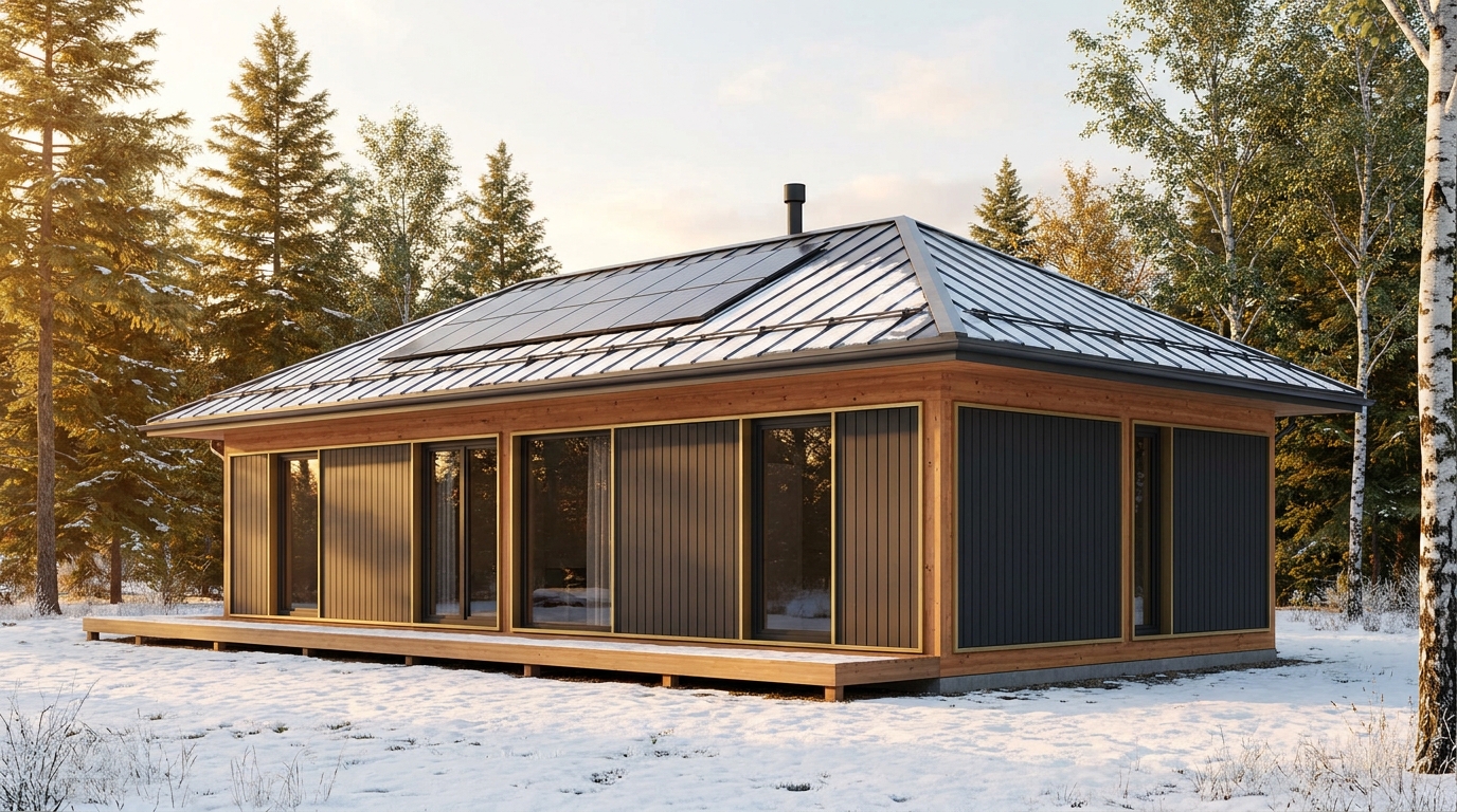 霧の里 外観 — AI render based on BIM specs