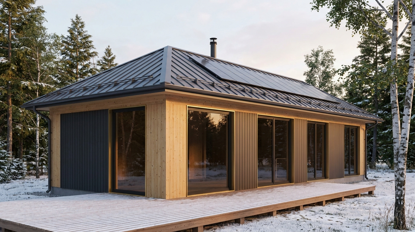 南の里 外観 — AI render based on BIM specs
